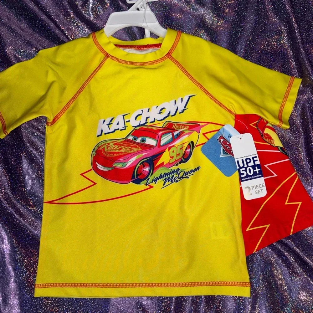 Disney Lightning McQueen Neon Swim Set
